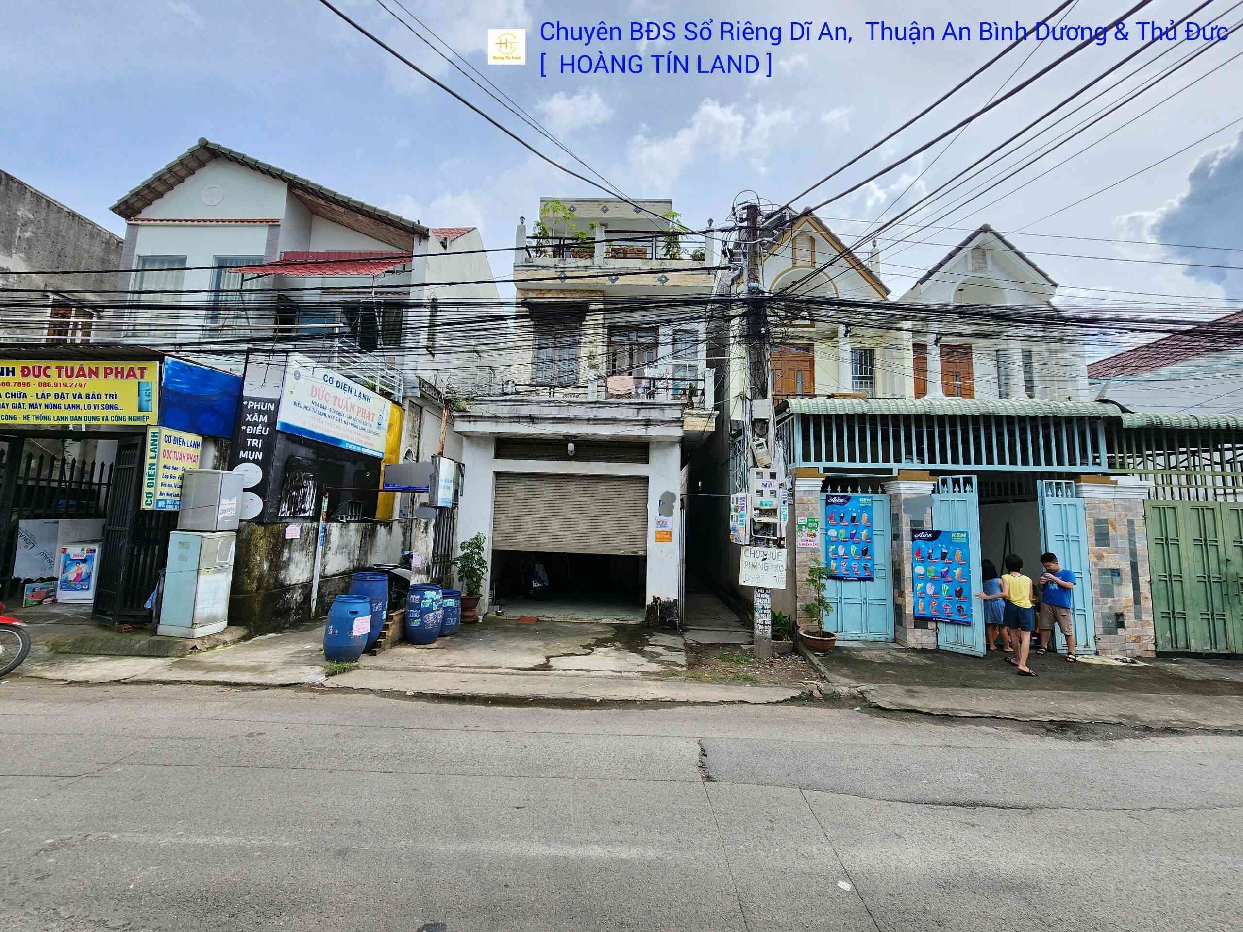 Bán nhà 1T2L & dãy trọ 5x62m mặt tiền Trần Quý Cáp p. Dĩ An thu 20tr/th