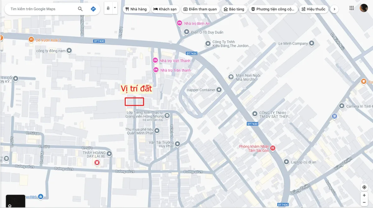 Bán dãy trọ 5x30m, hẻm ĐT.743C p.Tân Đông Hiệp, thu nhập 9 tr/th