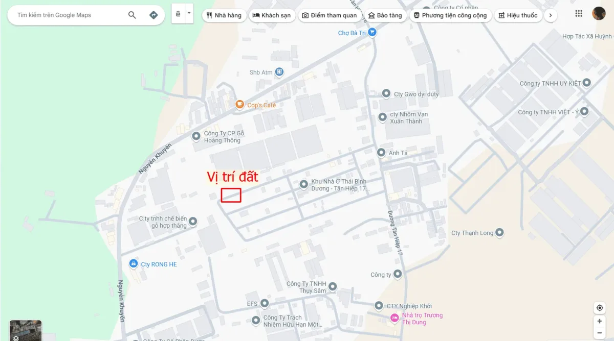 Bán đất 5x30m, đường số 1 KDC Thái Bình Dương P.Tân Hiệp Tp.Tân Uyên