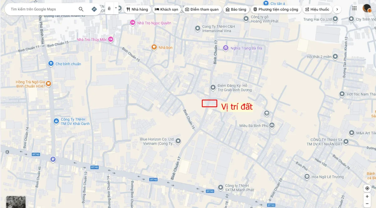 Bán đất 5.5x34m, mặt tiền kinh doanh đường Bình Chuẩn 17 p. Bình Chuẩn