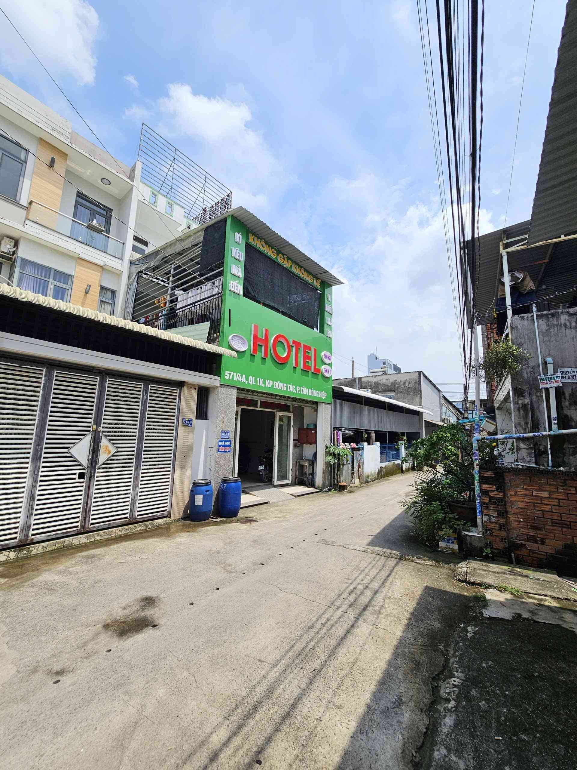 Bán khách sạn 1T2L 5x19m, hẻm QL1K p.Tân Đông Hiệp, đang thuê 20tr/th