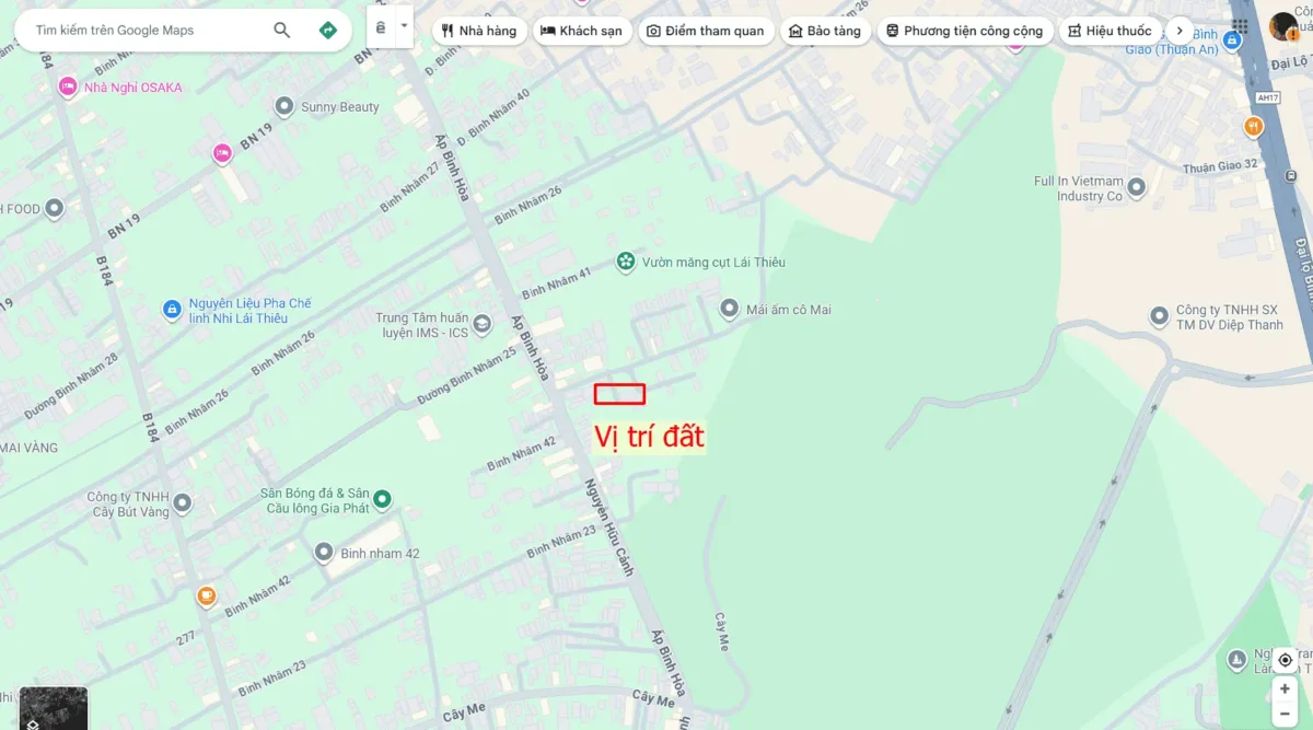 Bán nhà cấp 4 (7.5×28.4m), hẻm Nguyễn Hữu Cảnh p.Bình Nhâm