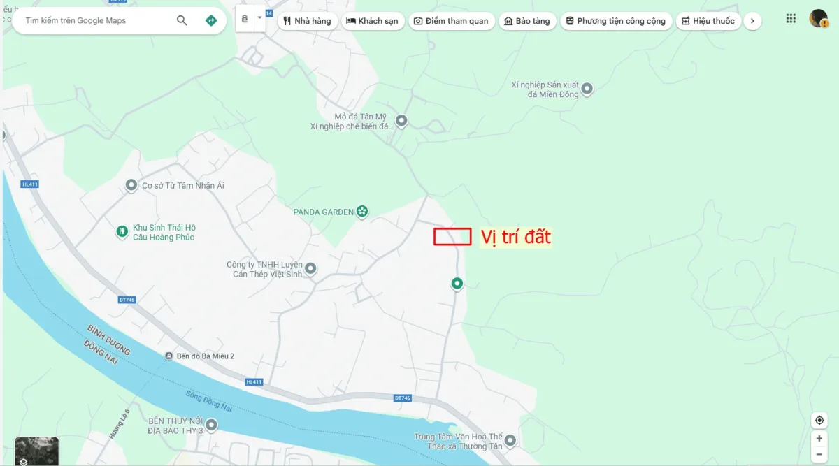 Bán đất 9x35m, mặt tiền đường Thường Tân 18 h. Bắc Tân Uyên