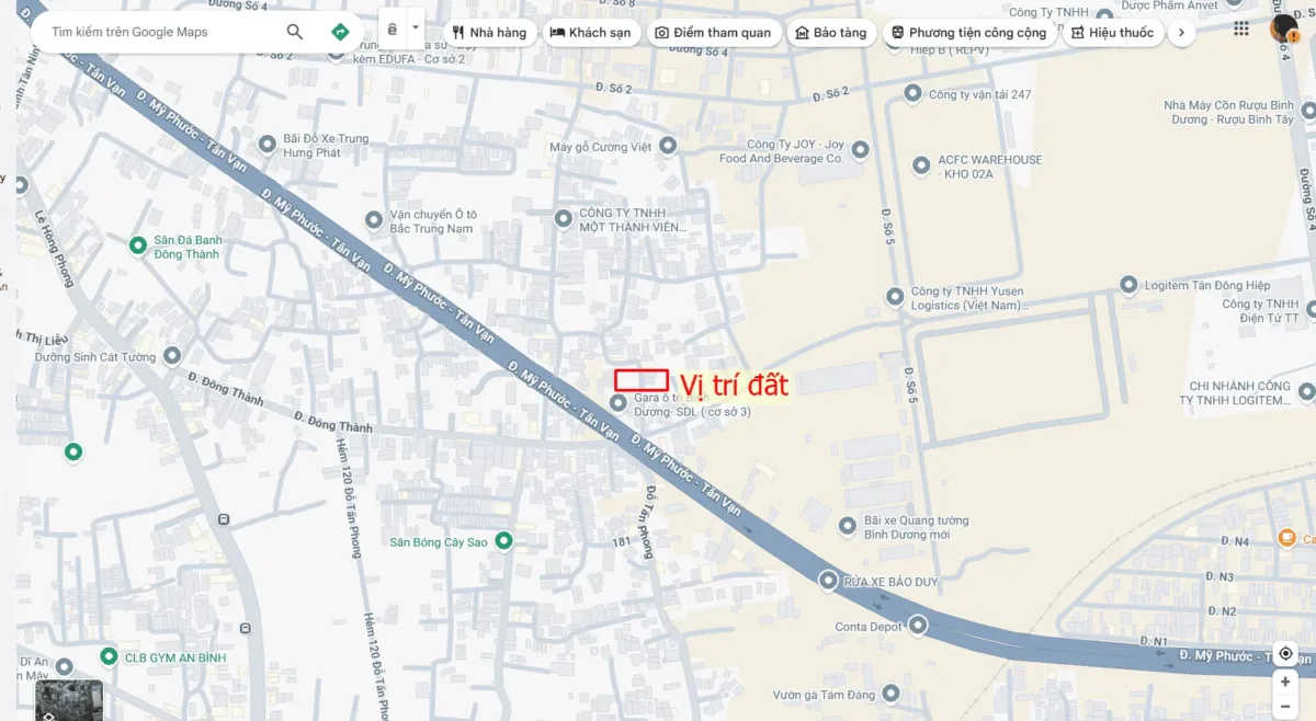 Bán đất 6.4×19.5m, hẻm Mỹ Phước Tân Vạn p. Tân Đông Hiệp