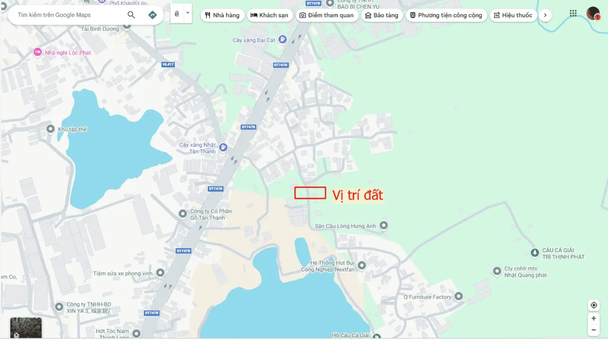 Bán đất 5×20.7m, hẻm ĐT.747B p. Thái Hòa