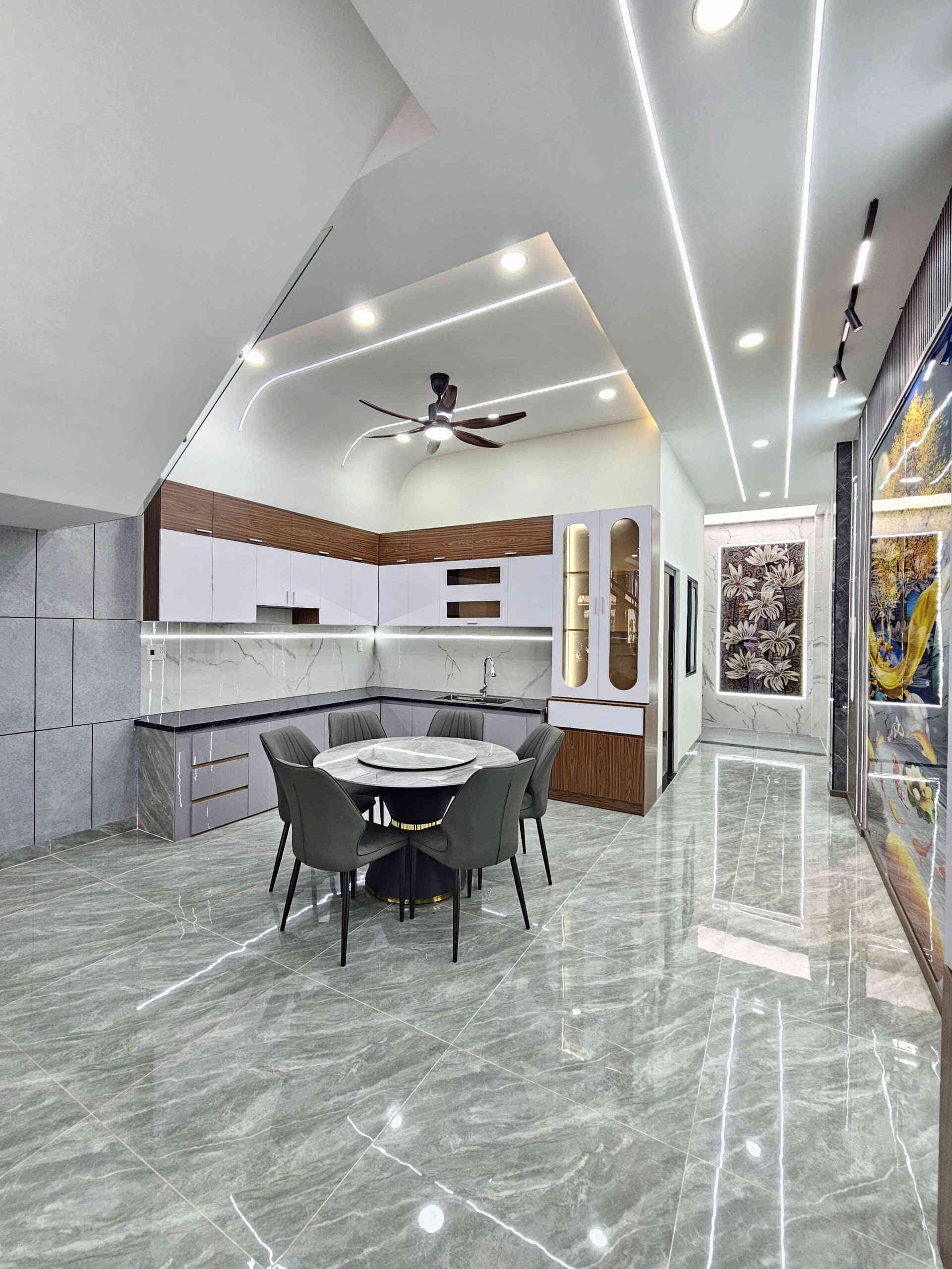 Bán nhà mới 1T2L 5x20m hoàn công, đường N1 KDC The Suncity p.An Phú, full nội thất