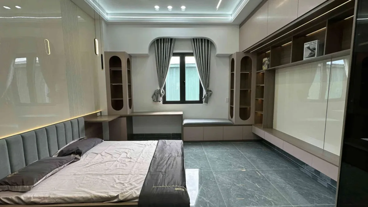 Bán nhà mới 1T2L 4.5x15m hoàn công, đường D1 KDC Lê Phong Bình Chuẩn 2, full nội thất