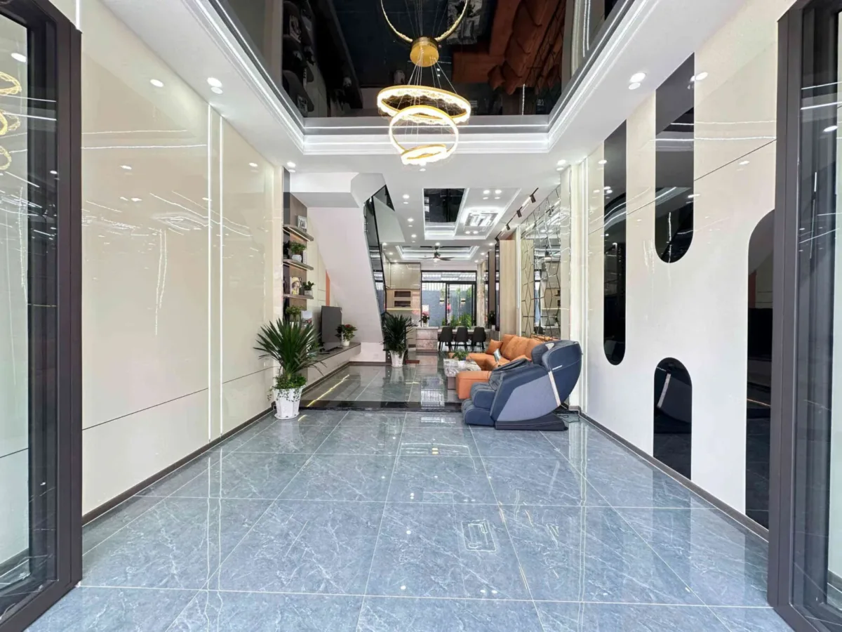 Bán nhà mới 1T2L 4.5x15m hoàn công, đường D1 KDC Lê Phong Bình Chuẩn 2, full nội thất