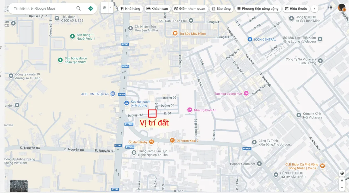 Bán đất 7x17m, đường D1 KDC Phúc Đạt p.Tân Đông Hiệp, thổ cư 100%