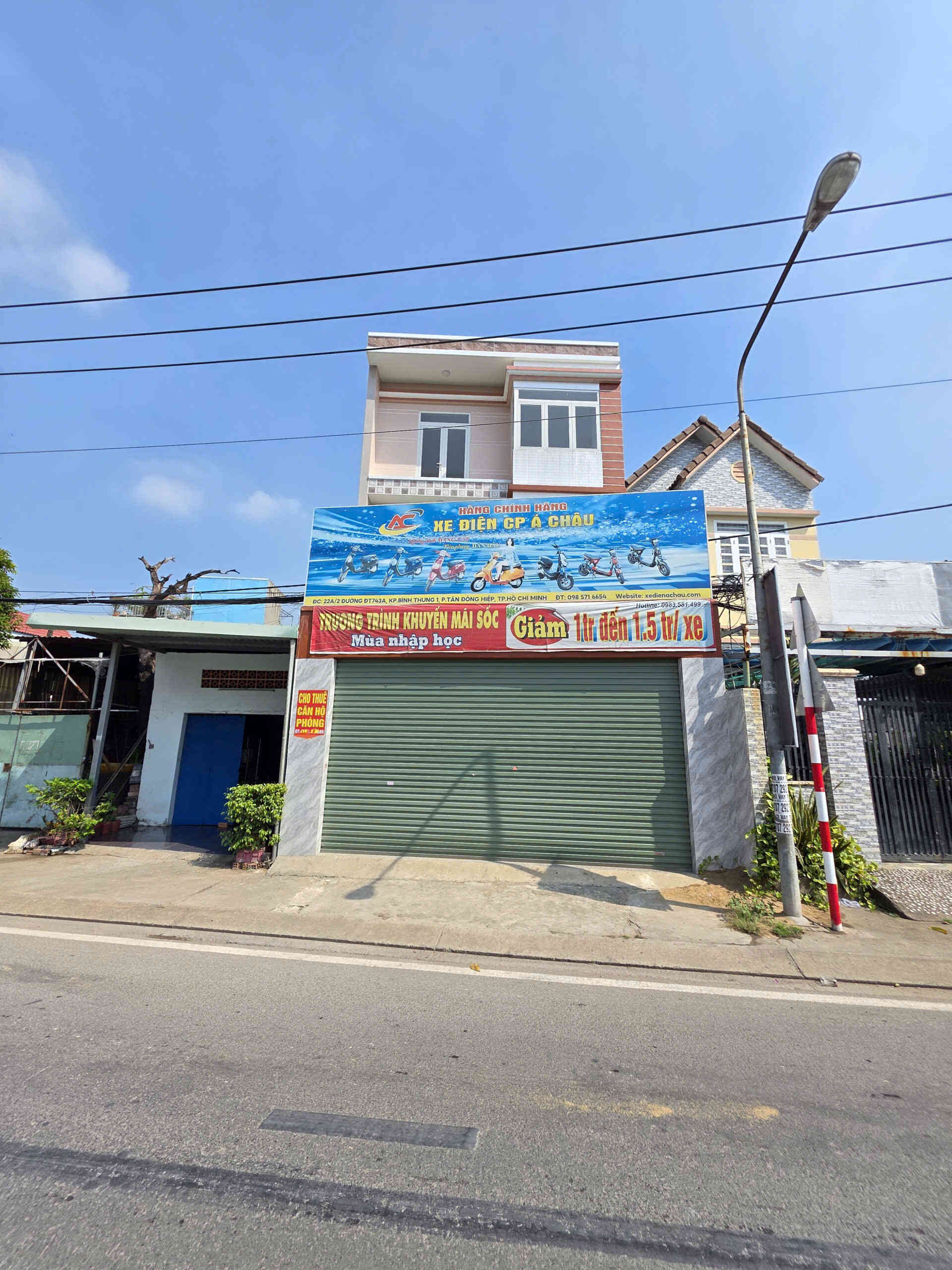Bán nhà 1T2L 6.4×17.7m, mặt tiền đường ĐT.743A (Sầm uất)