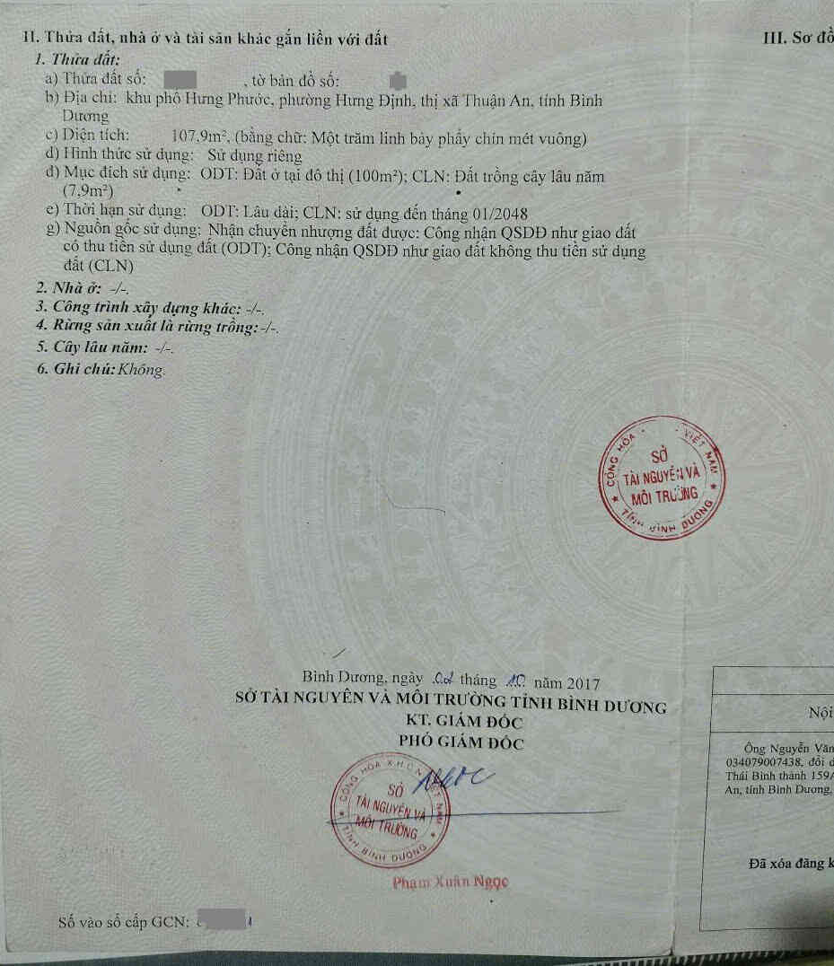 Bán nhà cấp 4 (5.9×18.5m), hẻm Chòm Sao p. Hưng Định gần chợ Búng