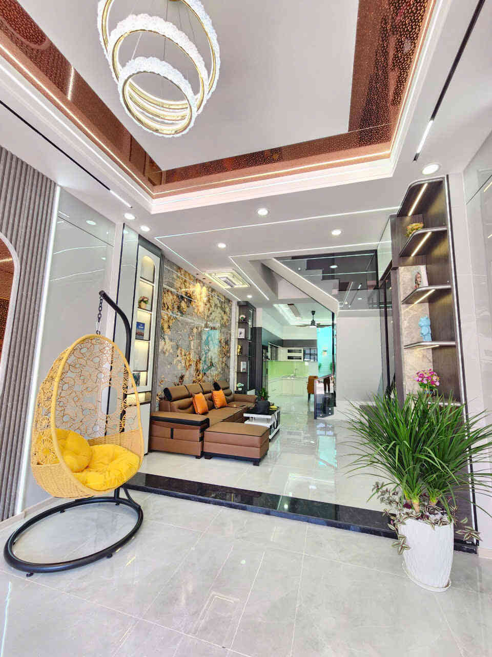 Bán nhà mới 1T2L 4×16.5m, đường N1 KDC Lê Phong An Phú 3 p. An Phú, full nội thất