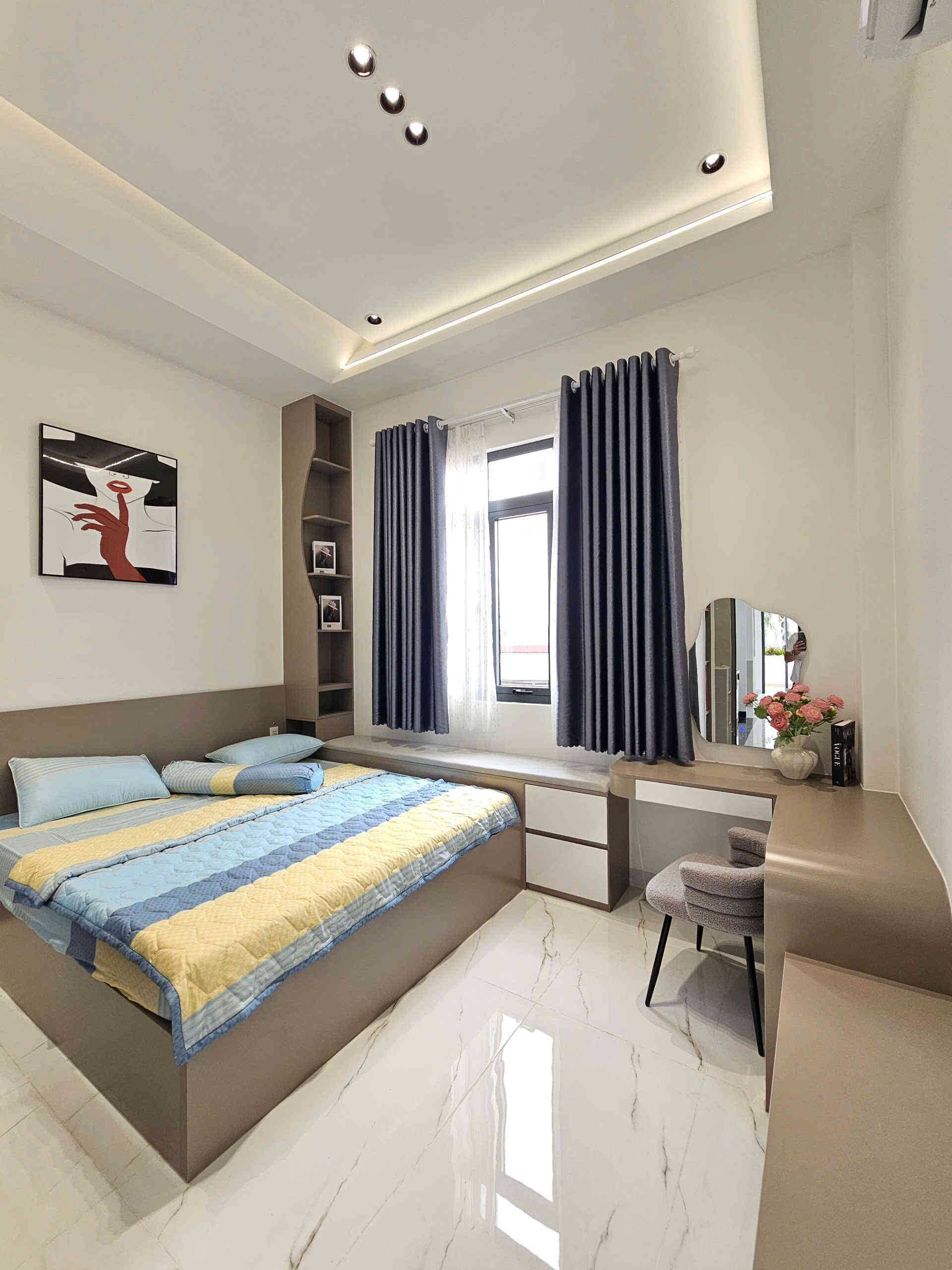 Bán nhà mới 1T2L 4x16m, đường N1 KDC Lê Phong Bình Chuẩn 1 p. Bình Chuẩn, full nội thất