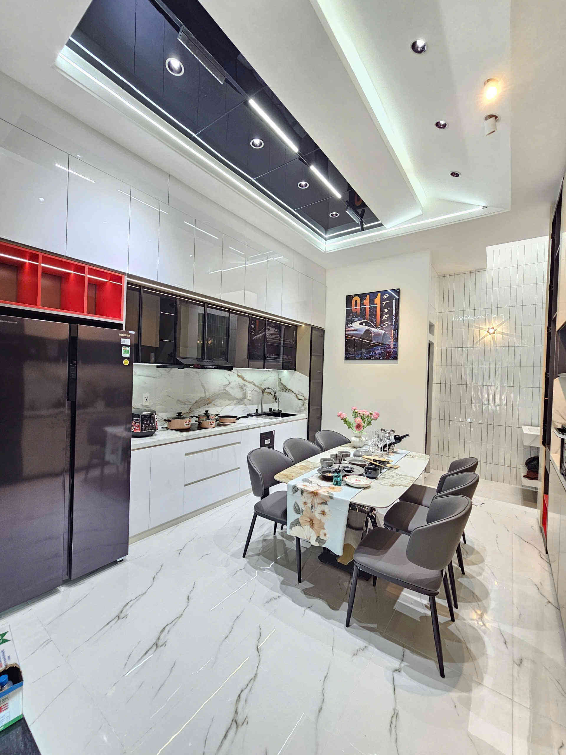 Bán nhà mới 1T2L 4x16m, đường N1 KDC Lê Phong Bình Chuẩn 1 p. Bình Chuẩn, full nội thất