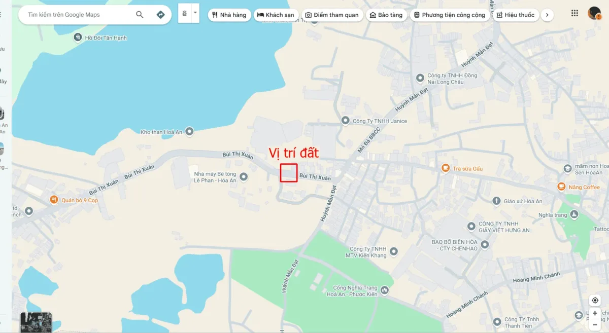 Bán đất 4.9x32m, mặt tiền Bùi Thị Xuân p. Hóa An, thổ cư 100%