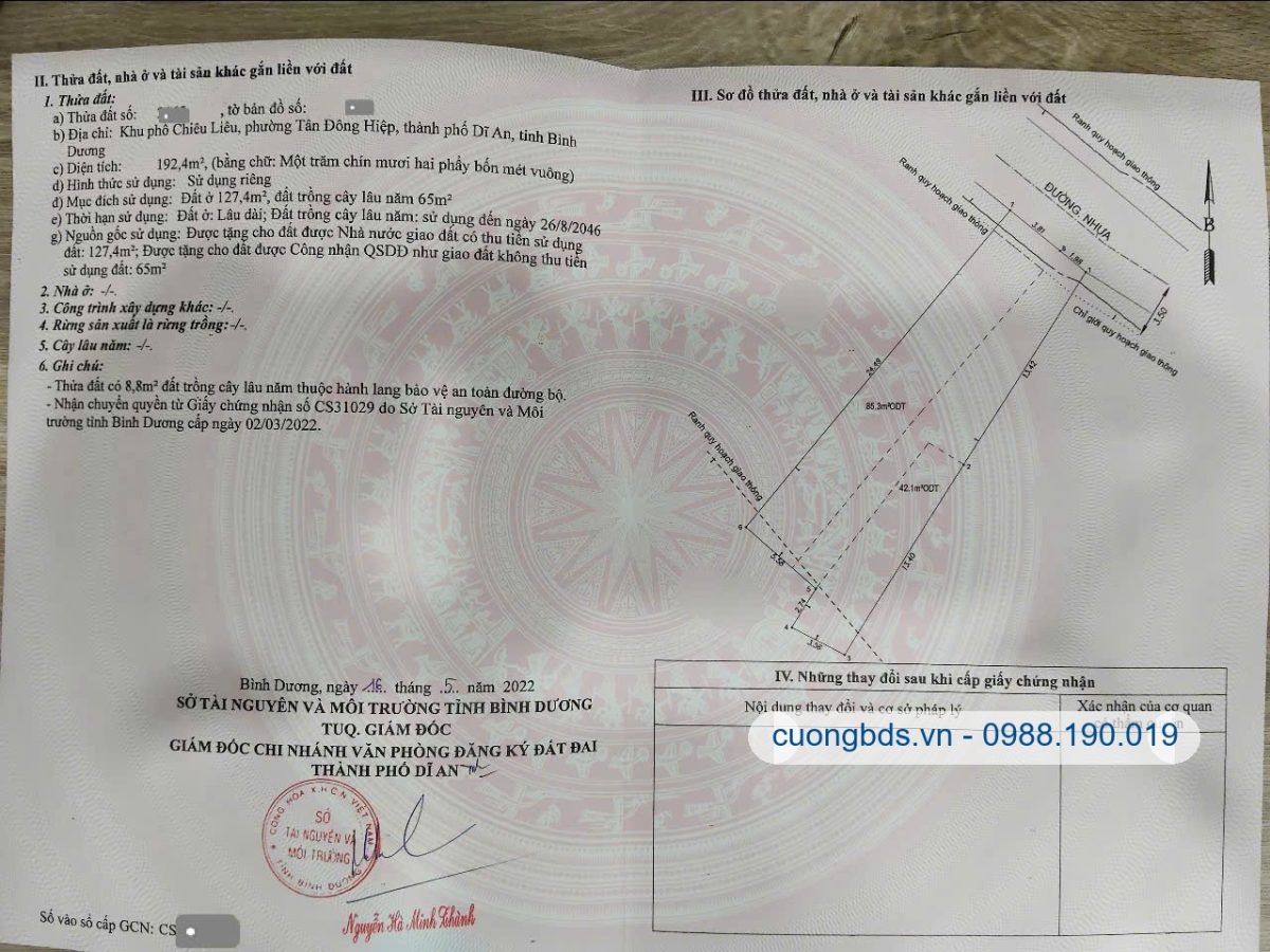 Bán dãy trọ 5.9x27m, hẻm Nguyễn Thị Minh Khai p.Tân Đông Hiệp, thu 11tr/th