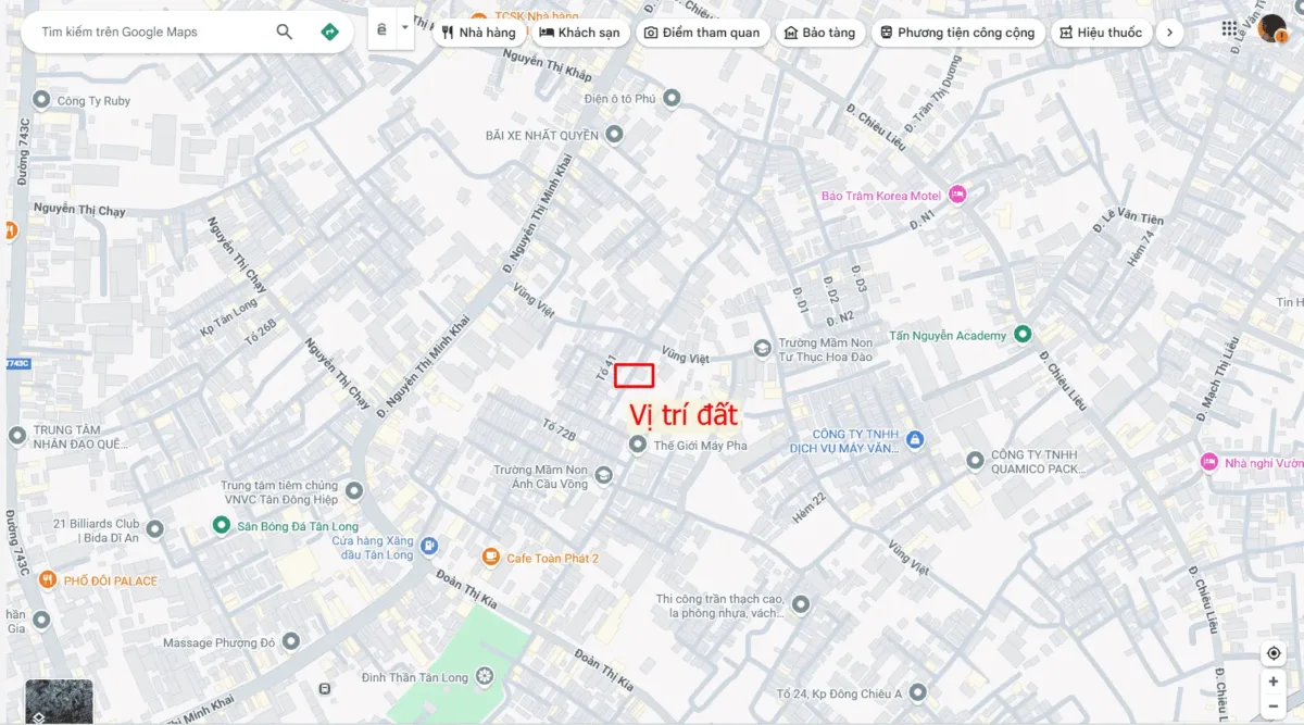 Bán đất 4x15m, hẻm Vũng Việt p. Tân Đông Hiệp gần chợ Tân Long