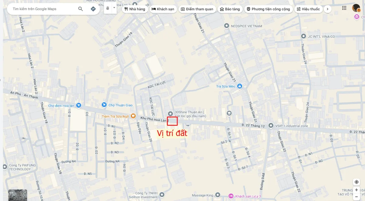 Bán nhà cấp 4 (9.2x46m), mặt tiền đường 22 tháng 12 p. Thuận Giao gần chợ