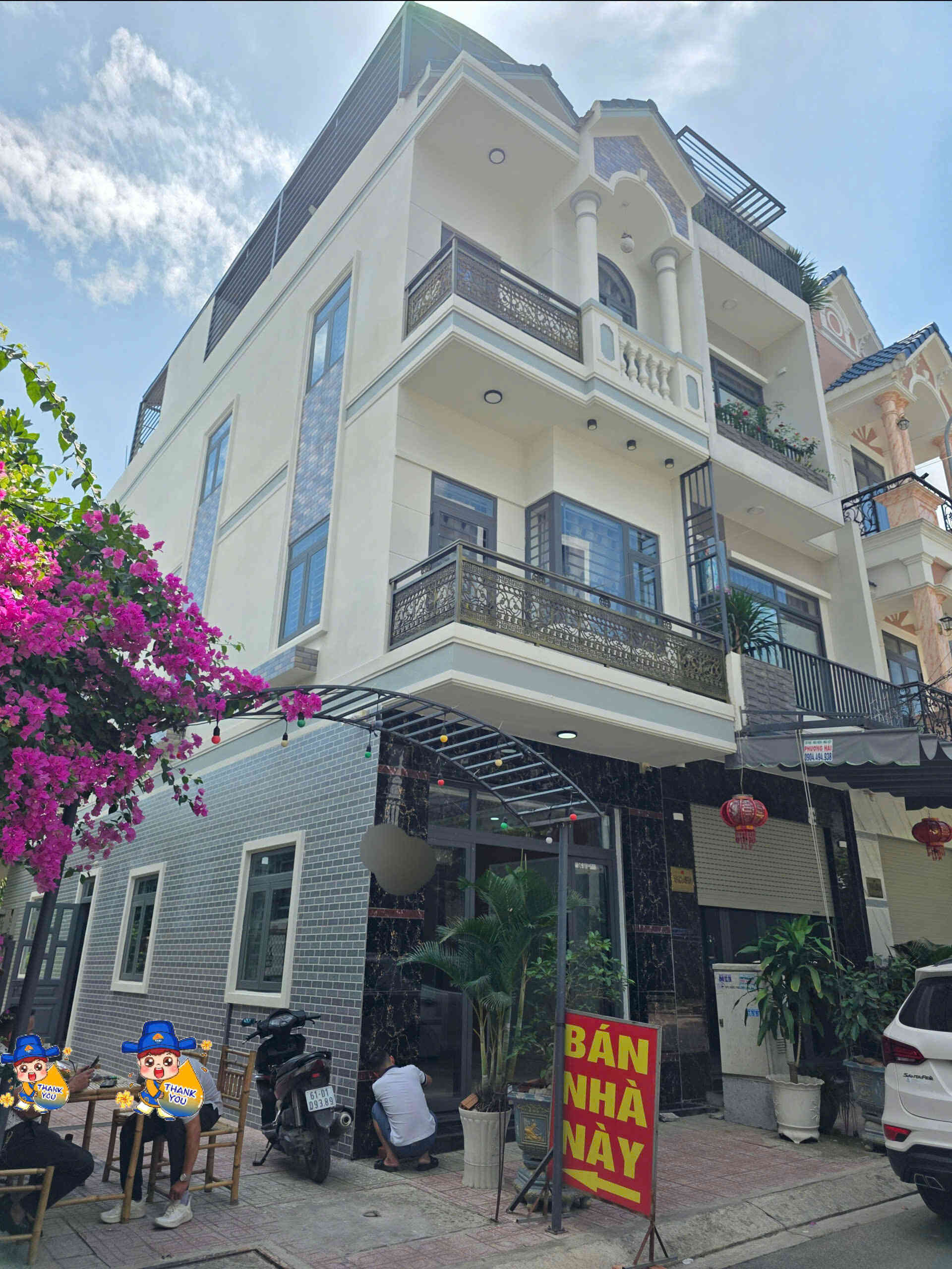 Bán căn góc 1T2L 4x16.5m, đường D2 KDC Phú Hồng Khang p. Bình Chuẩn, full nội thất