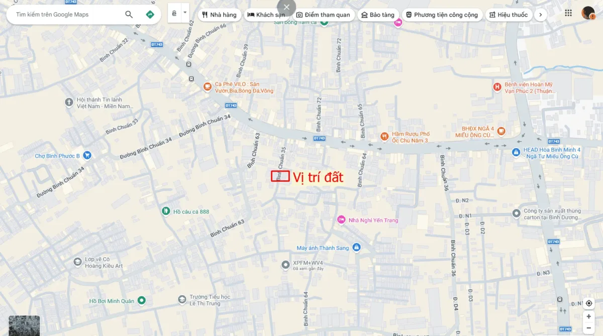 Bán nhà 1T1L 17×18.7m, mặt tiền Bình Chuẩn 35 p. Bình Chuẩn