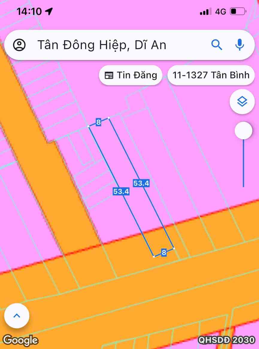 Bán đất 8x53m, mặt tiền ĐT.743C gần Vincom 550 (Sầm uất, thổ cư 83%)
