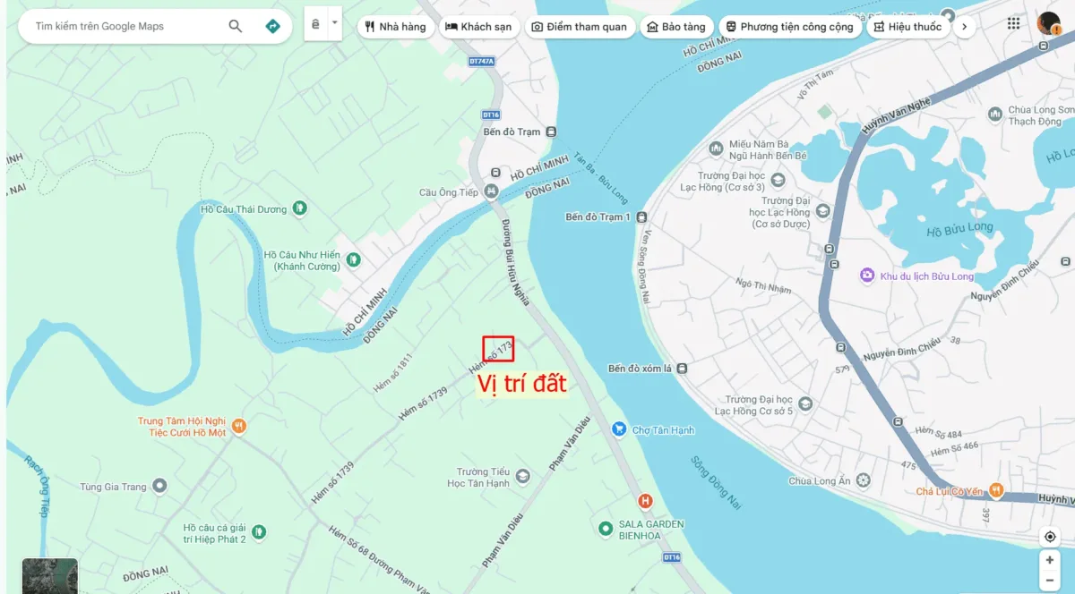 Bán đất 5x29m, hẻm Bùi Hữu Nghĩa p. Biên Hòa gần chợ Tân Hạnh
