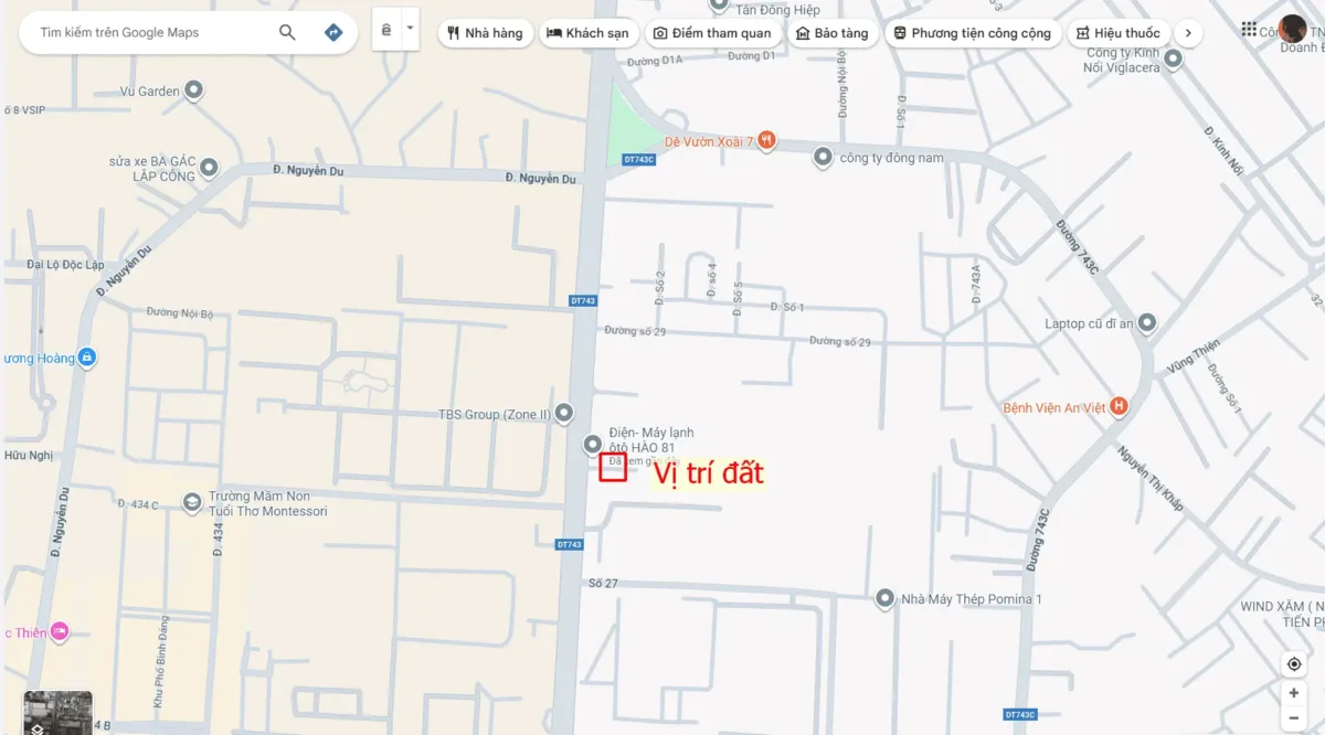 Bán nhà 1T2L và dãy trọ 5.5x22m, hẻm ĐT.743 P. Tân Đông Hiệp, thu nhập 18tr/th thổ cư 100%