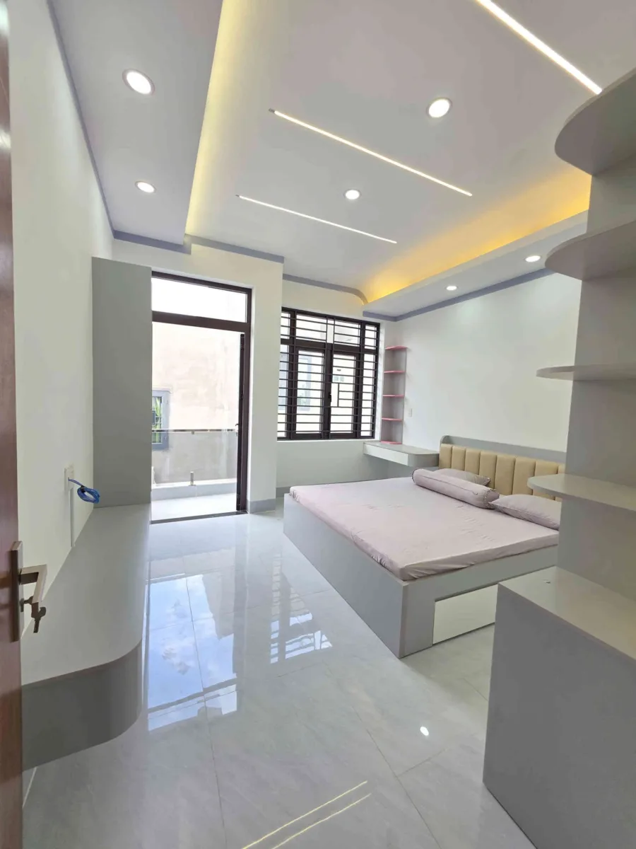 Bán nhà mới 1T1L 4x17m, hẻm Phạm Văn Diêu gần công an phường, full nội thất (Thổ cư 100%)