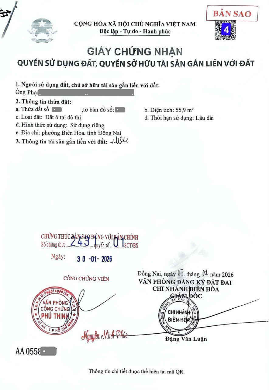 Bán nhà mới (đang xây) 1T2L 4.5x15m, hẻm Bùi Hữu Nghĩa p. Biên Hòa gần Sông Đồng Nai