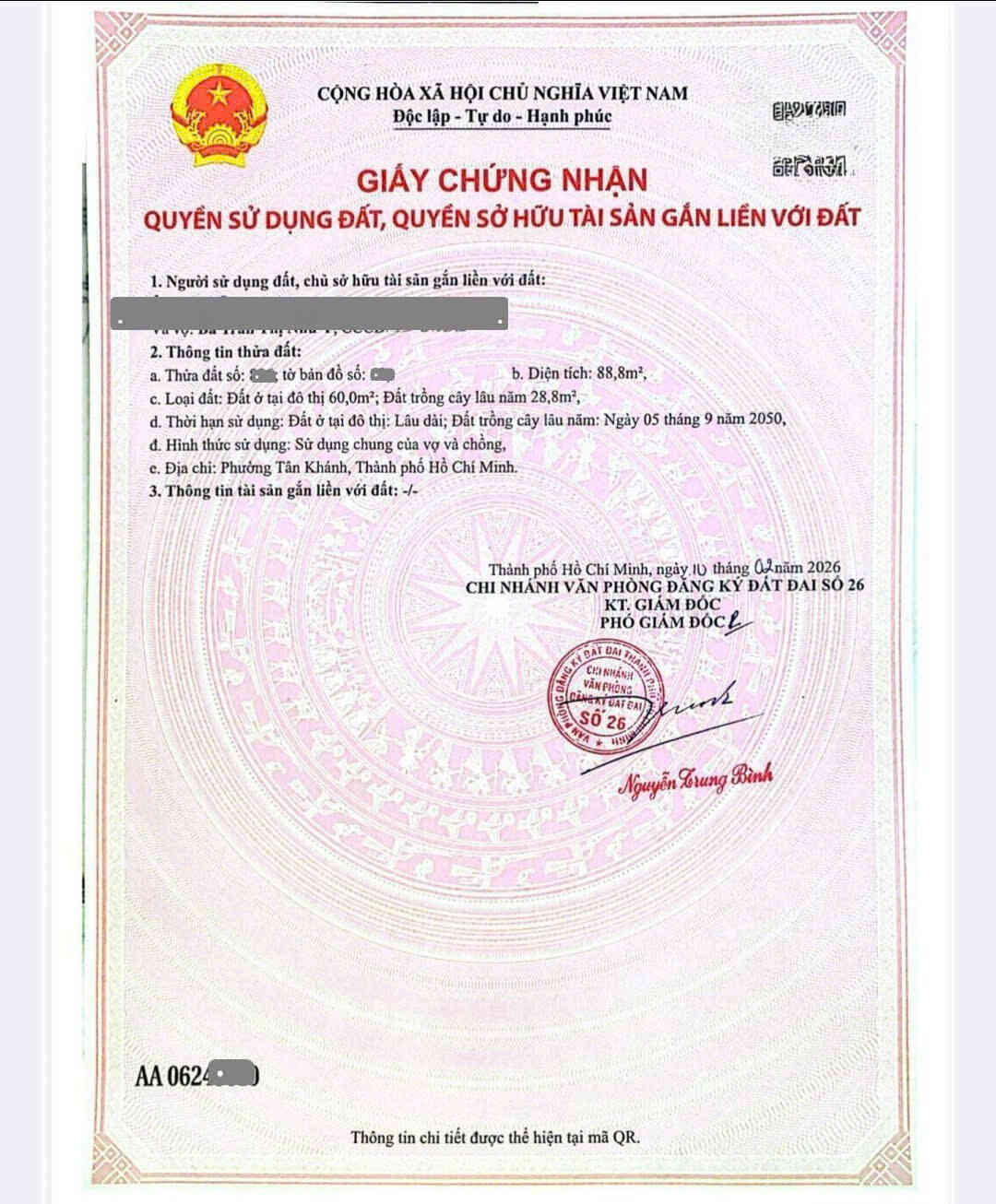 Bán đất 4×22.5m, hẻm ĐT.747C p. Tân Khánh gần trường cấp 1