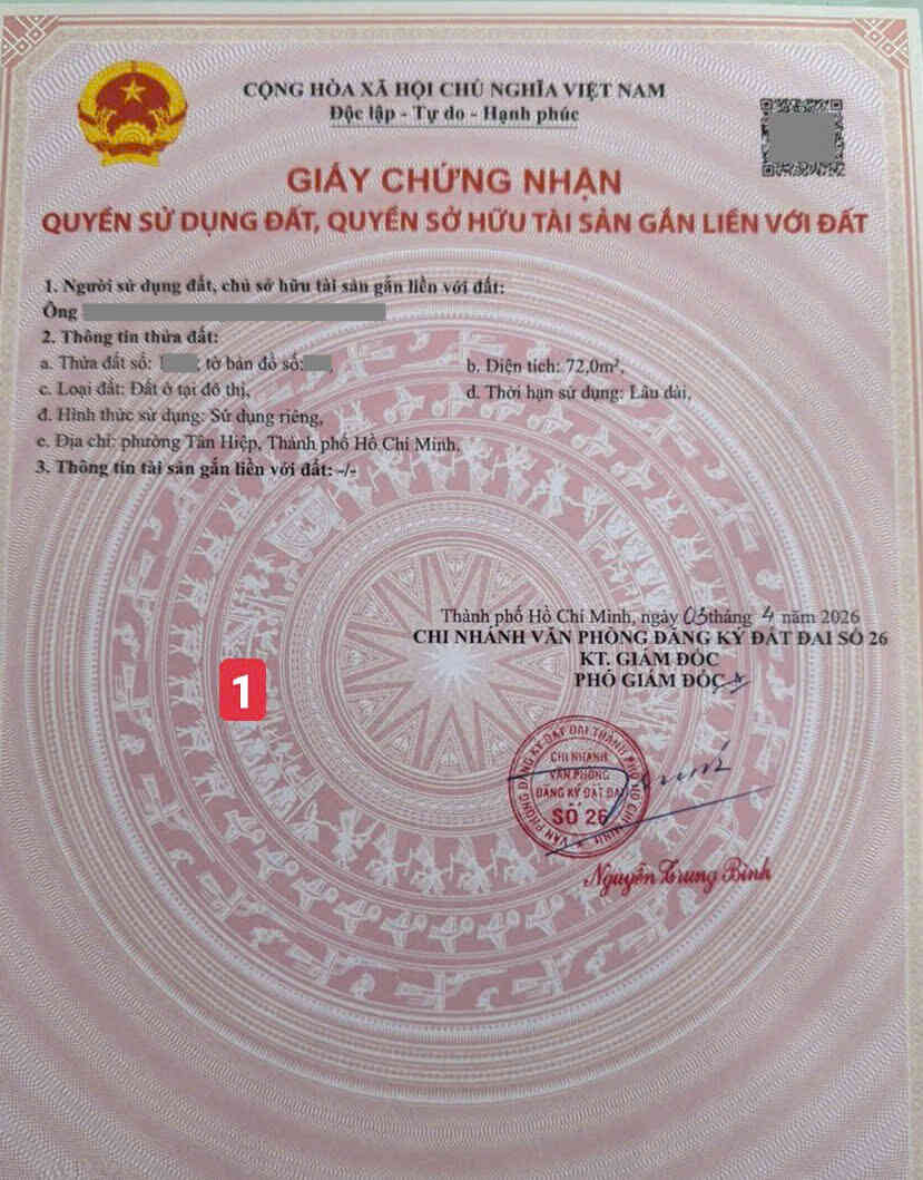 Bán đất 9x16m, đường N3 KDC Tuấn Điền Phát 1 p Tân Hiệp, thổ cư 100%