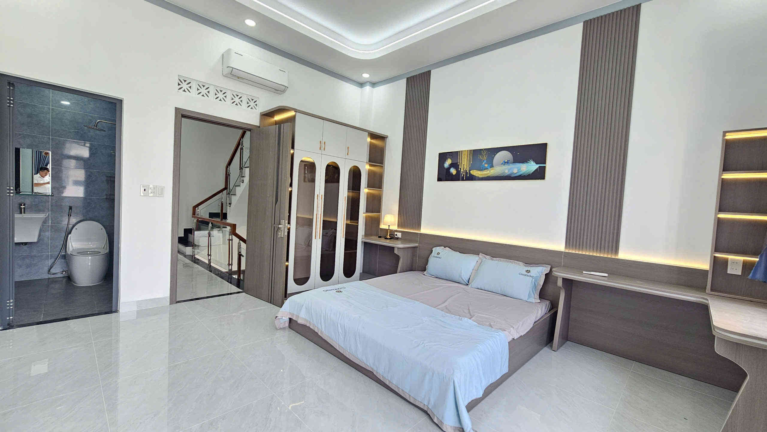 Bán nhà mới 1T2L 4.5x15m, đường N1 KDC Lê Phong An Phú 1 p.An Phú, full nội thất