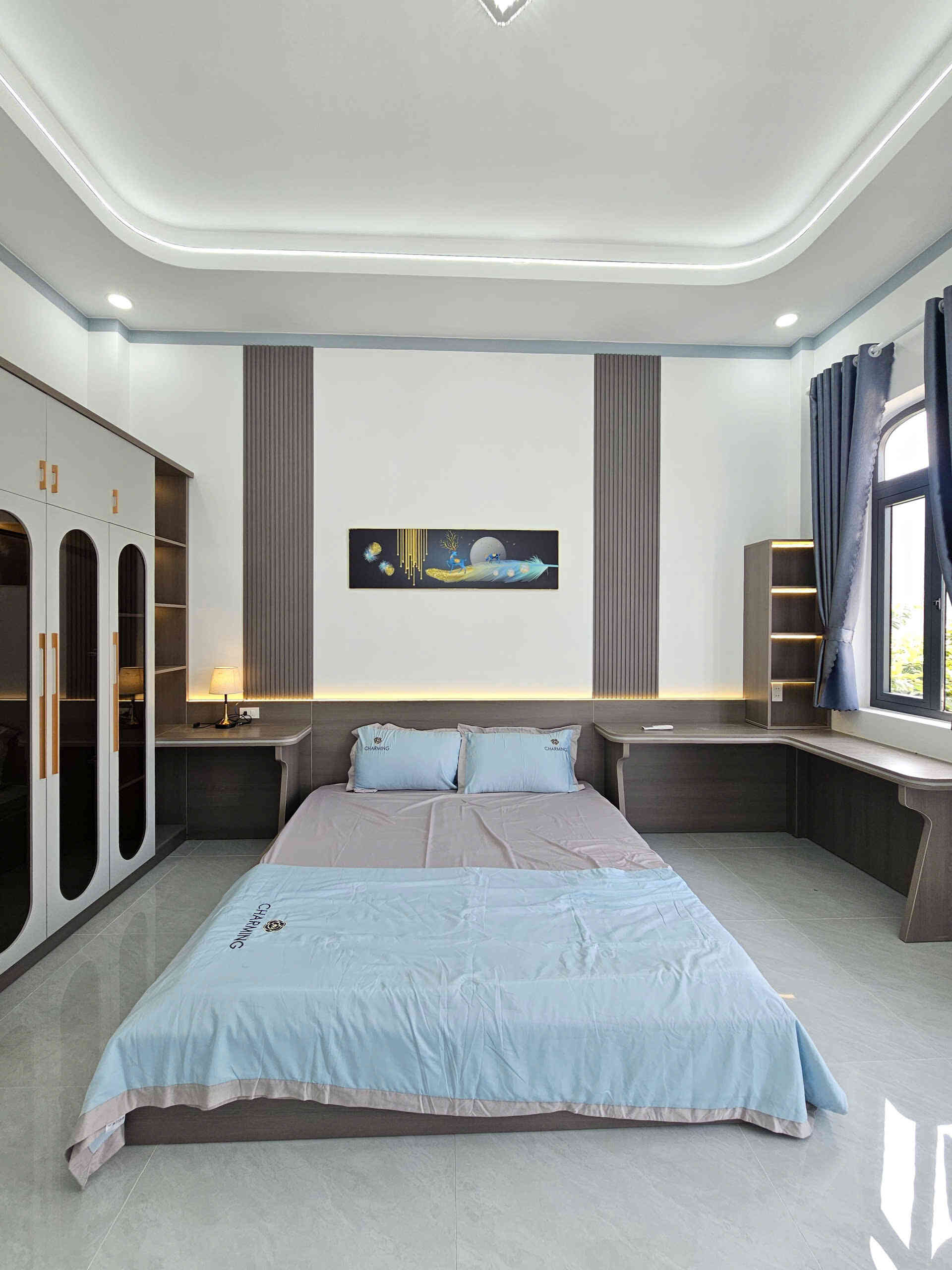 Bán nhà mới 1T2L 4.5x15m, đường N1 KDC Lê Phong An Phú 1 p.An Phú, full nội thất