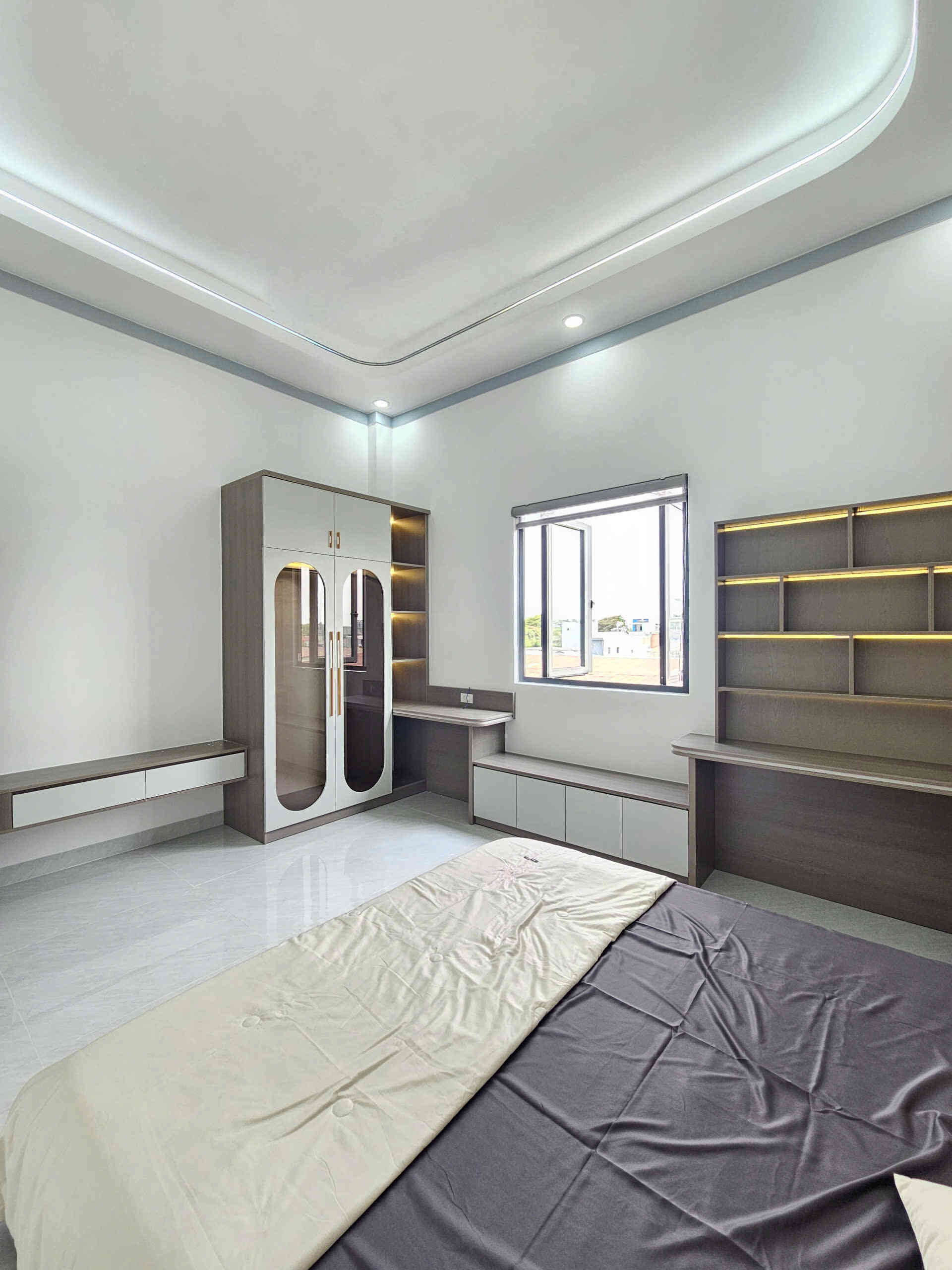 Bán nhà mới 1T2L 4.5x15m, đường N1 KDC Lê Phong An Phú 1 p.An Phú, full nội thất