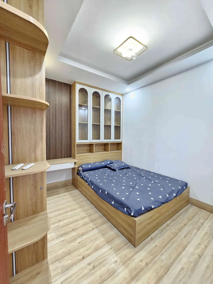 Bán nhà mới 1T1L 4.5x14m hoàn công, đường D2 KDC Hoàng Nam Uyên Hưng p. Tân Uyên, full nội thất