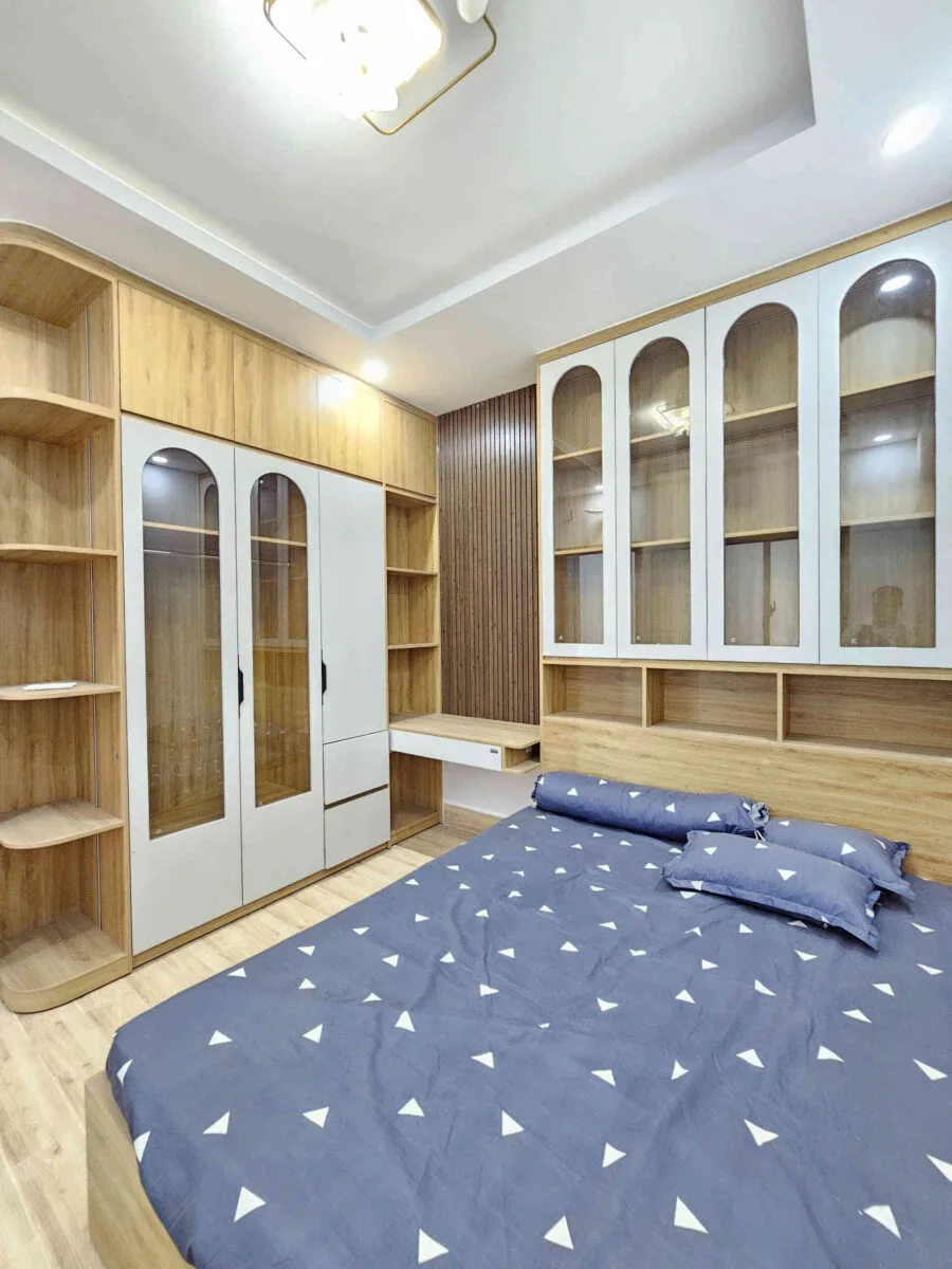 Bán nhà mới 1T1L 4.5x14m hoàn công, đường D2 KDC Hoàng Nam Uyên Hưng p. Tân Uyên, full nội thất