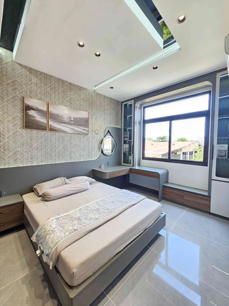 Bán nhà mới 1T2L 4.5x15m hoàn công, đường N1 KDC Lê Phong An Phú 1 p.An Phú, full nội thất