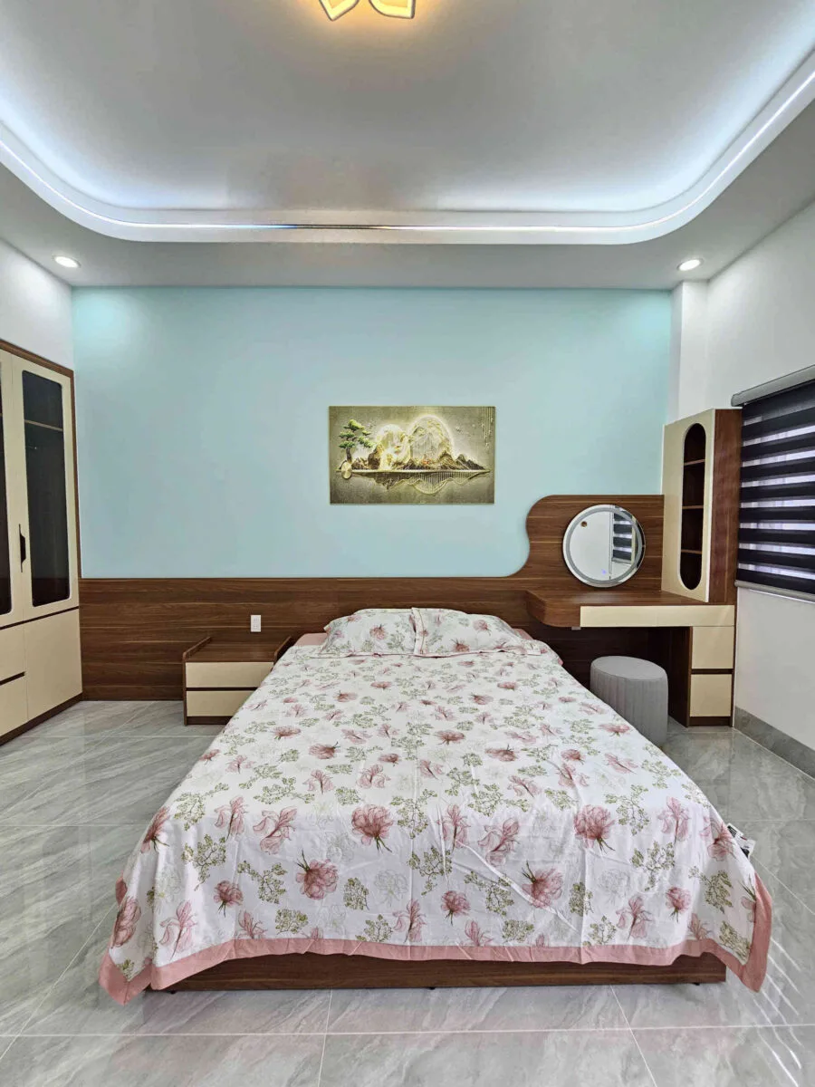 Bán nhà mới 1T2L 4×16.5m, đường D1 KDC Lê Phong An Phú 3 p. An Phú, full nội thất