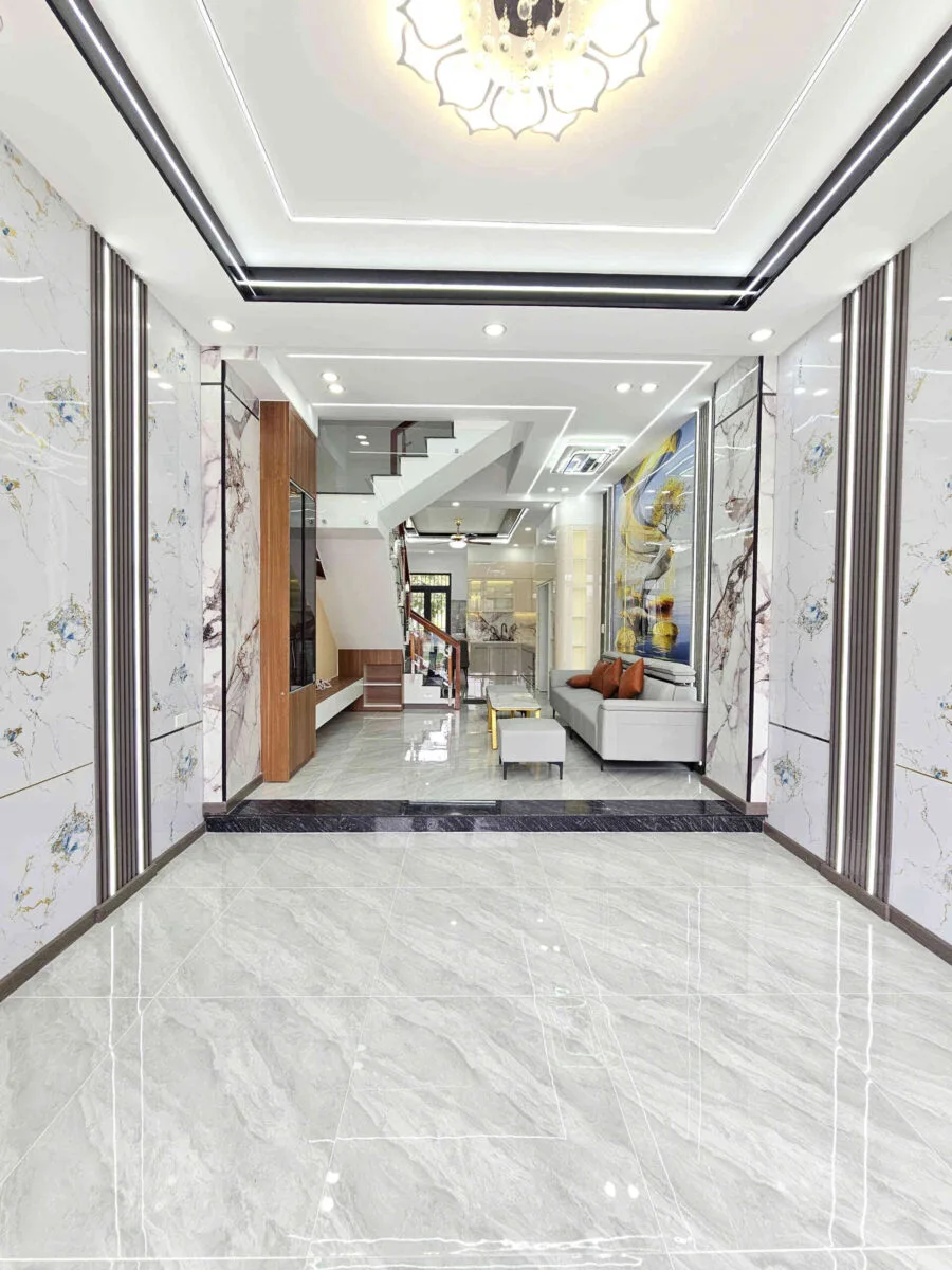 Bán nhà mới 1T2L 4×16.5m, đường D1 KDC Lê Phong An Phú 3 p. An Phú, full nội thất