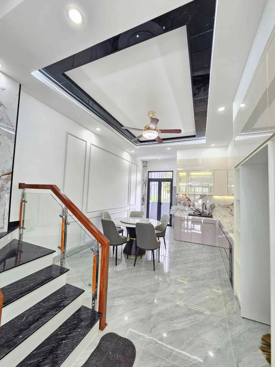 Bán nhà mới 1T2L 4×16.5m, đường D1 KDC Lê Phong An Phú 3 p. An Phú, full nội thất