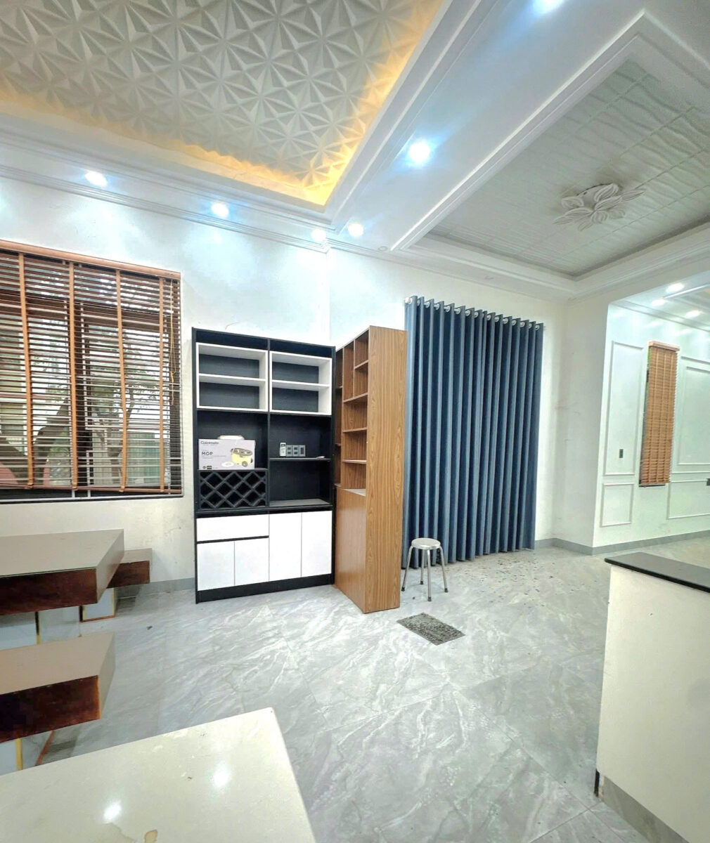 Bán nhà mới kế công viên 1T2L 5.5x15m, đường N3 KDC Phú Gia Huy (Không vướng cống, tủ điện)