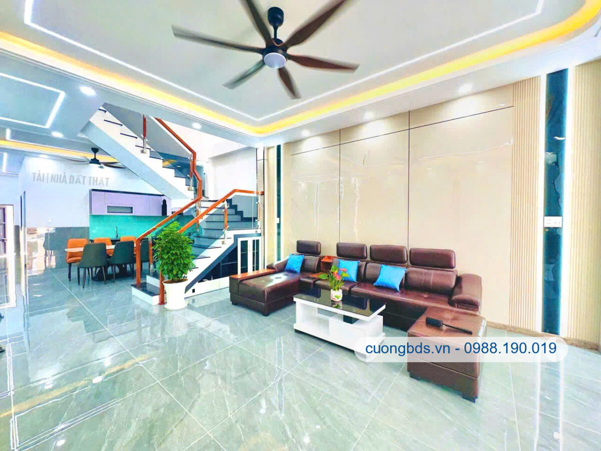 Bán nhà mới 1T1L 5×21.2m, đường D5 KDC Hội Nghĩa, full nội thất (Không vướng tủ điện)