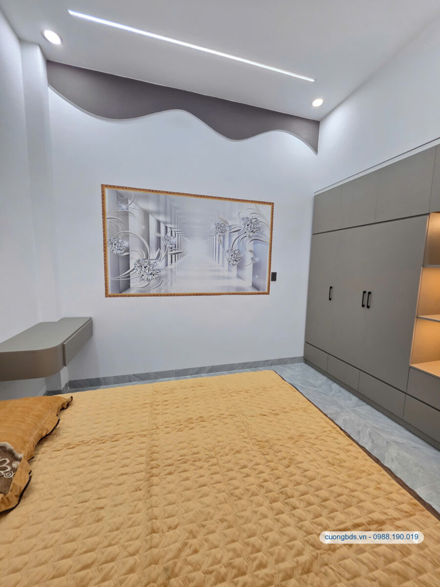 Bán nhà mới 1T2L 4×27.5m, hẻm Vàm Suối gần chợ Bình An, full nội thất