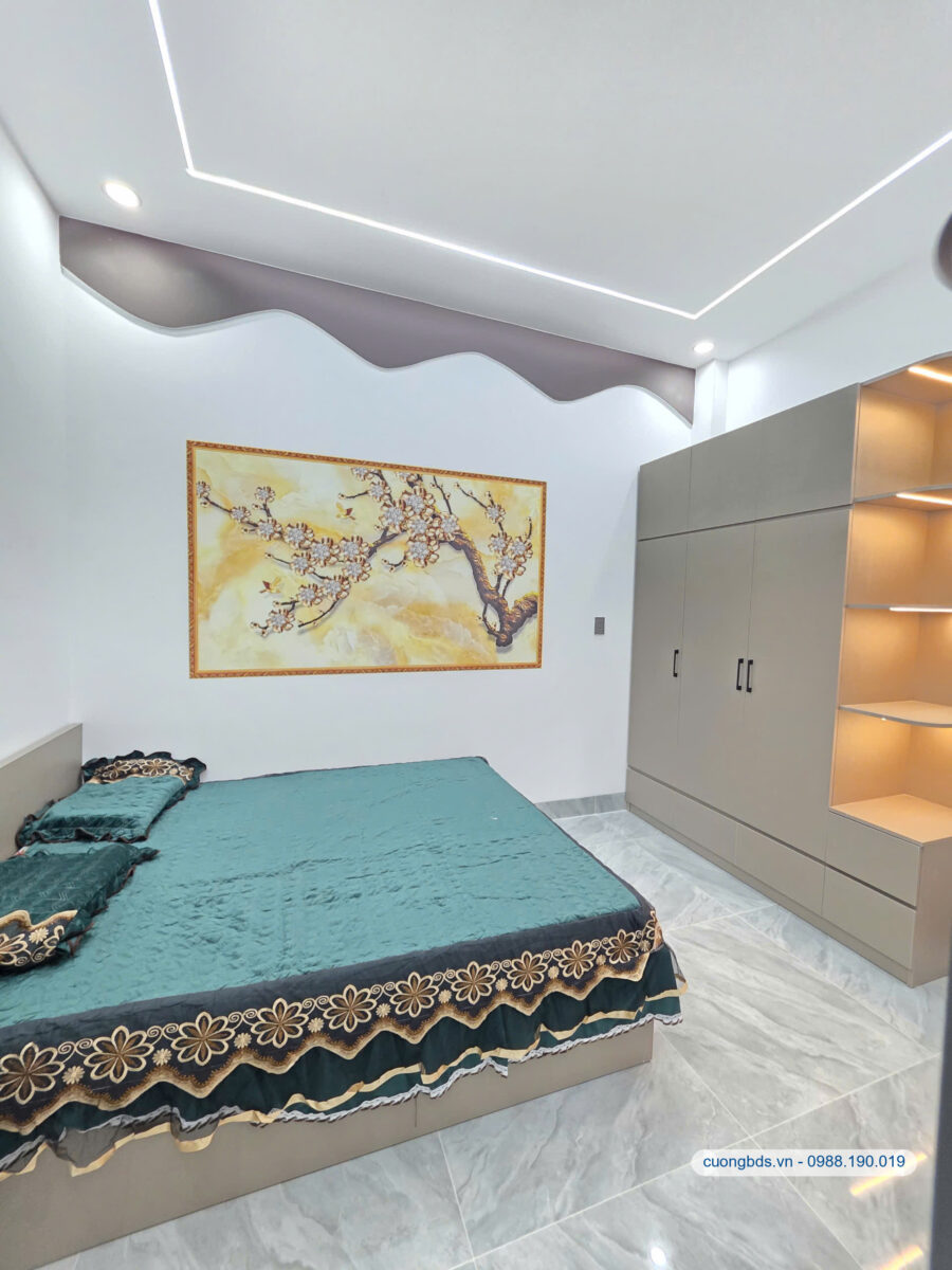 Bán nhà mới 1T2L 4×27.5m, hẻm Vàm Suối gần chợ Bình An, full nội thất