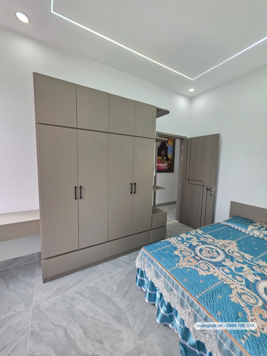 Bán nhà mới 1T2L 4×27.5m, hẻm Vàm Suối gần chợ Bình An, full nội thất