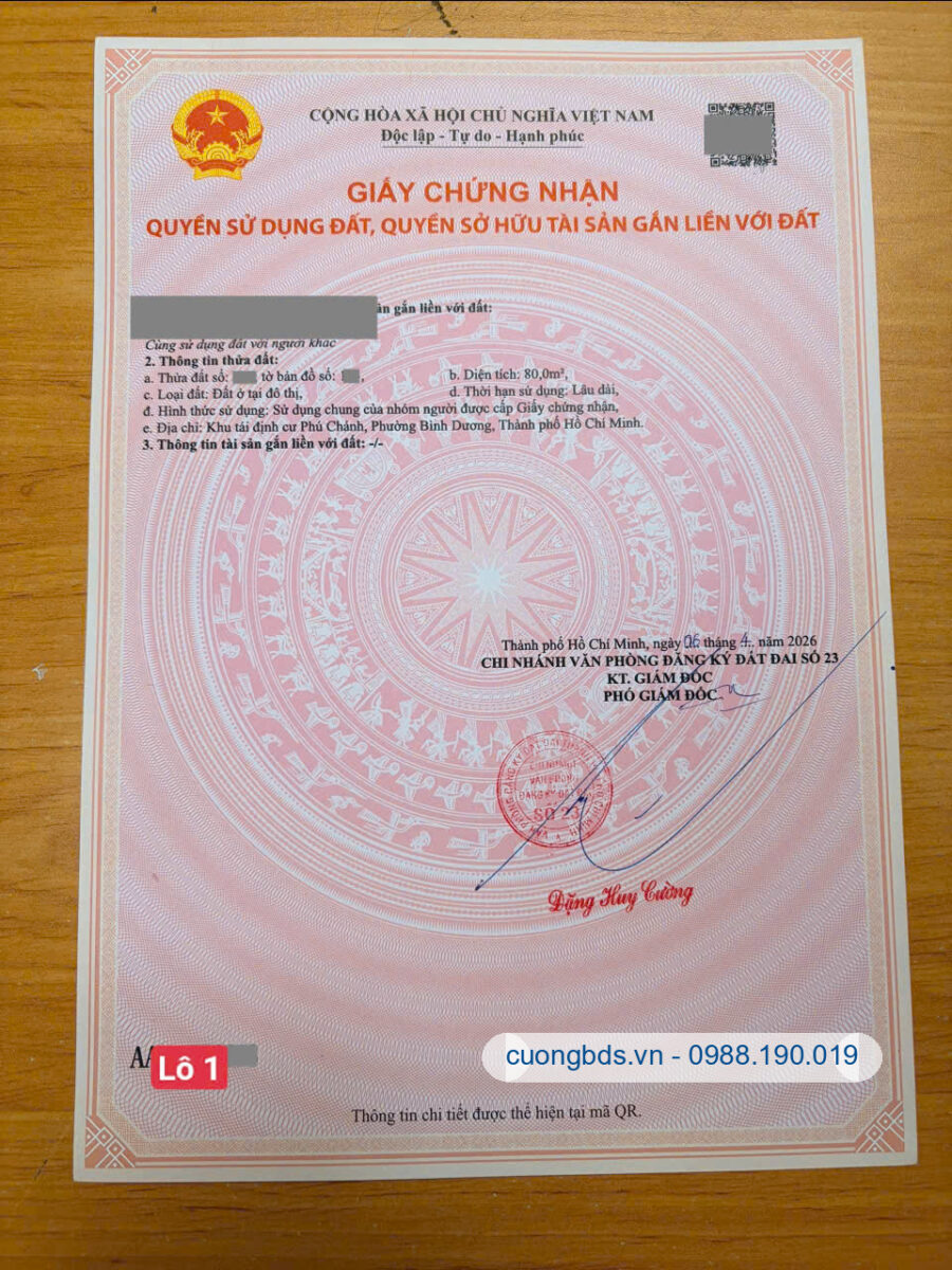 Bán đất 4x20m, hẻm Nguyễn Văn Linh gần chợ (Thổ cư 100%)