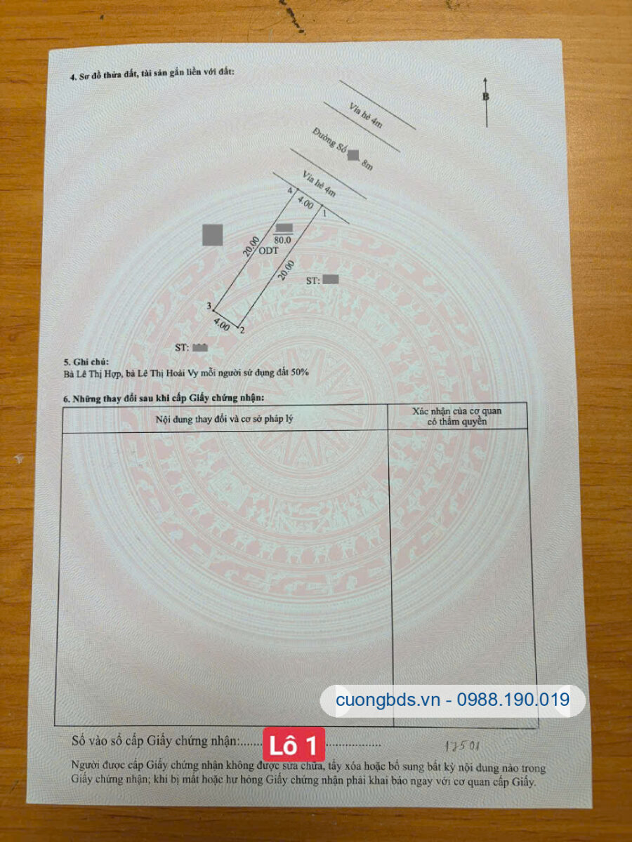 Bán đất 4x20m, hẻm Nguyễn Văn Linh gần chợ (Thổ cư 100%)