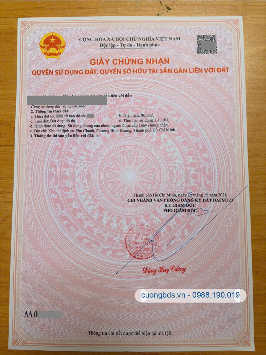 Bán đất 4x20m, hẻm Nguyễn Văn Linh gần chợ (Thổ cư 100%)
