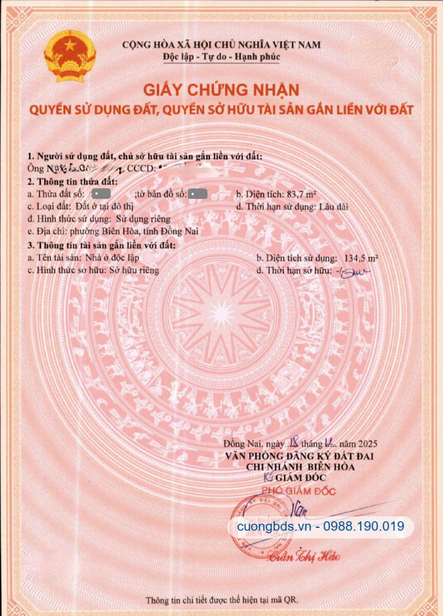 Bán nhà mới 1T1L 5x17m, hẻm Hoàng Minh Chánh gần sông đồng nai (hoàn công, thổ cư 100%)