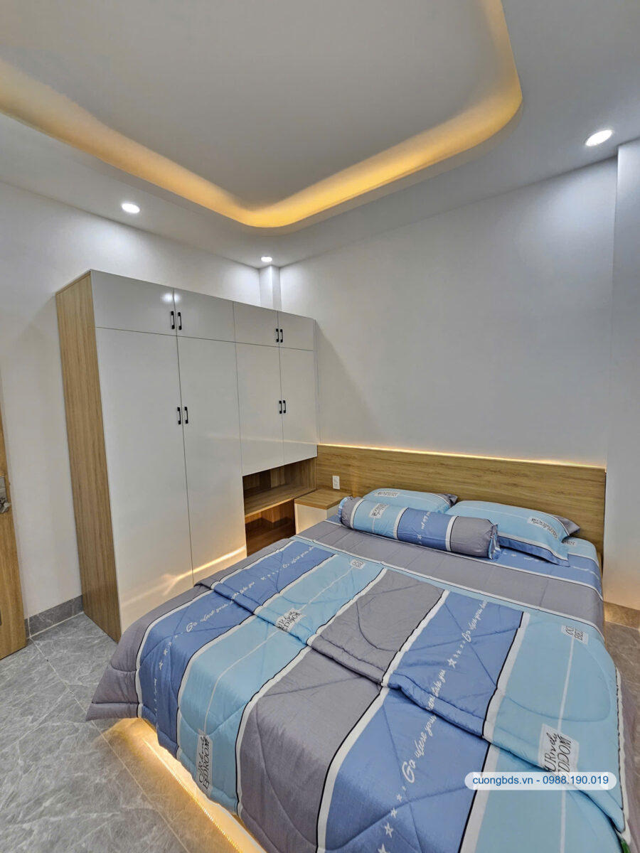 Bán nhà mới 1T2L 5×16.3m, hẻm Hòa Lân 2 gần ngã tư Đất Thánh, full nội thất (Hoàn công)